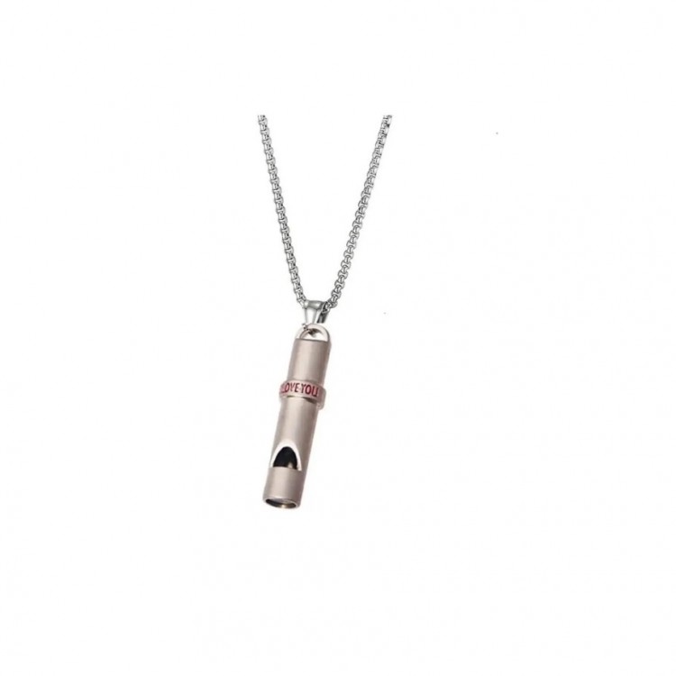 Earthquake Whistle Steel Necklace