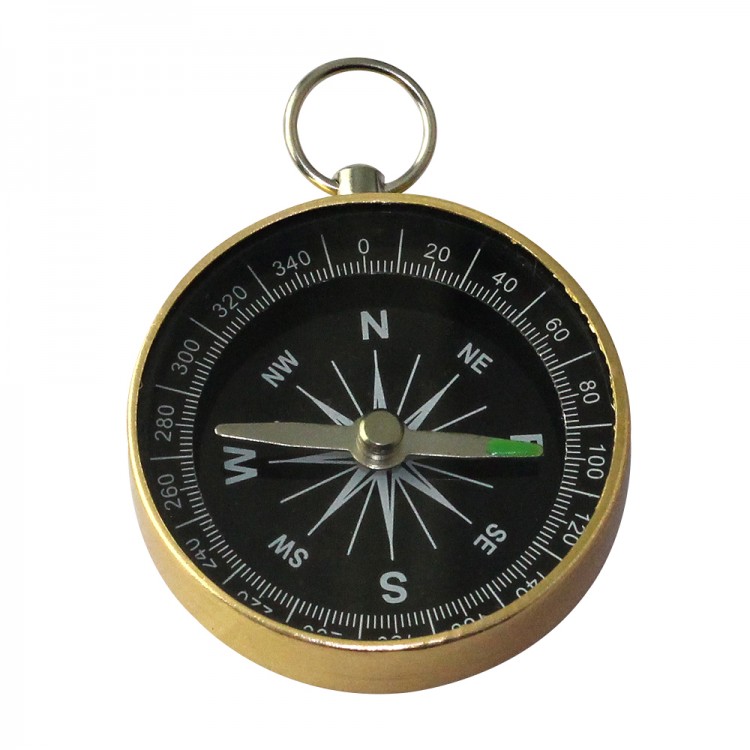 Mini Stainless Aluminum Compass G44-2B Gold