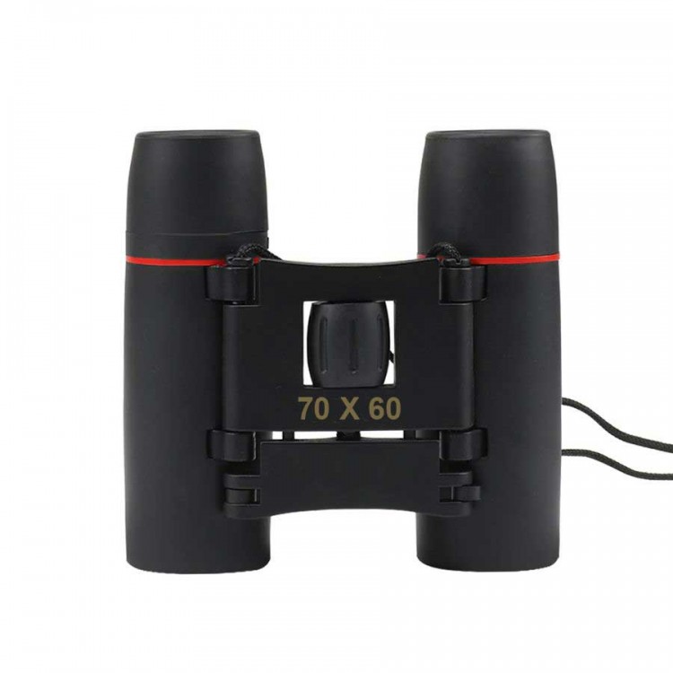 70x60 Pocket-sized Rubber-coated Mini Binoculars Black
