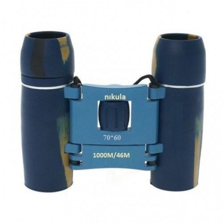 70X60 Pocket Carry Rubber Coated Mini Binoculars Blue