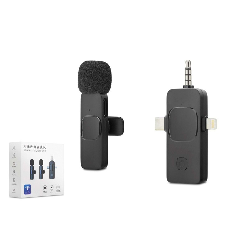 Wireless Microphone 3.5 mm + Type-C + Lightning Black HDX2781