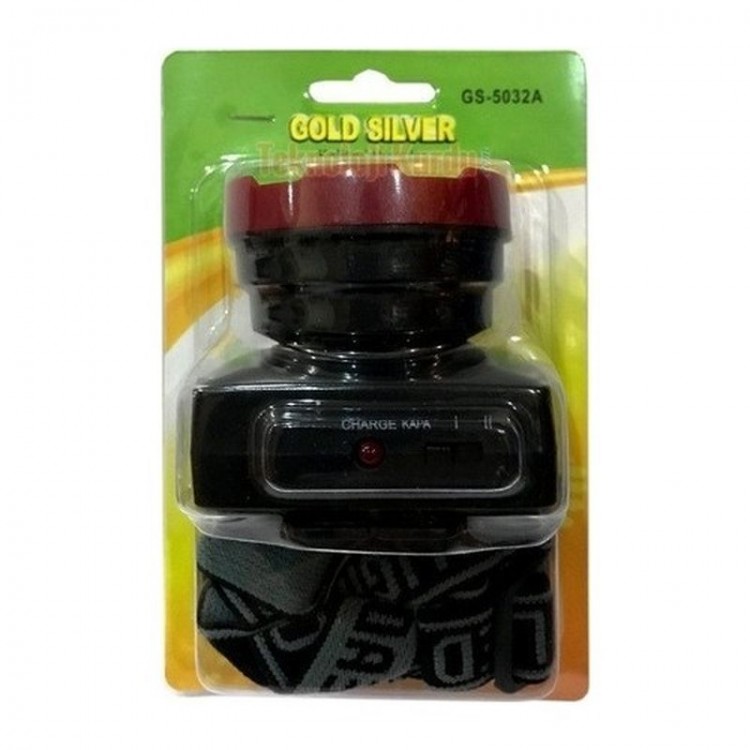 Gold Silver GS-5032A 3 Watt Rechargeable Headlamp with Power LED
