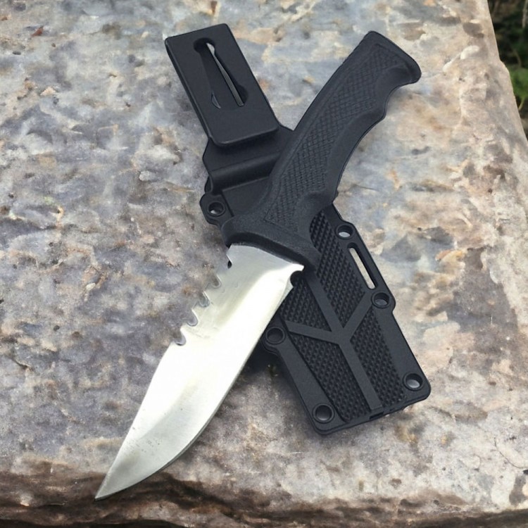 Sheathed Belt-Attachable Outdoor Camping Knife 25 cm