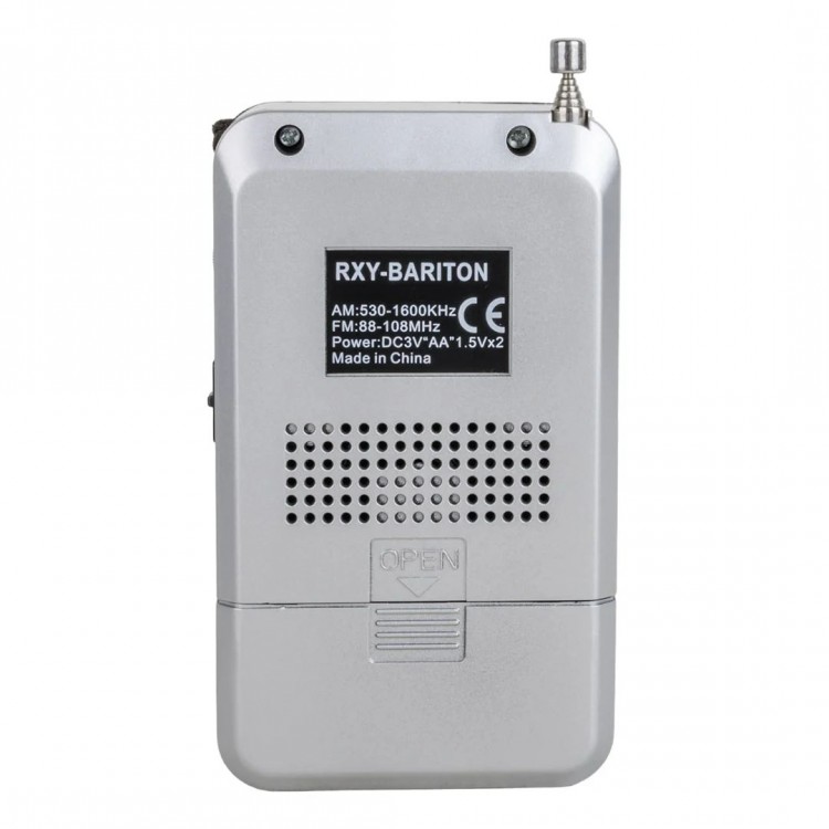 Bariton Cep Tipi Mini Analog Radyo Gri