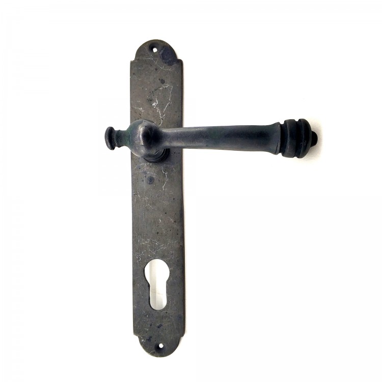 Antika Tarz Dekoratif Pirinç Taşra Banyo Kapı Kolu - 220x35 mm, Oksit Antika Tarz Dekoratif Pirinç Taşra Banyo Kapı Kolu - 220x35 mm, Oksit