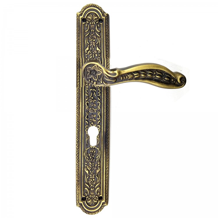 Antika Tarz Dekoratif Pirinç Ulu Model Desenli Yale, Dış Kapı Kolu - 354x57 mm, Antik Antika Tarz Dekoratif Pirinç Ulu Model Desenli Yale, Dış Kapı Kolu - 354x57 mm, Antik
