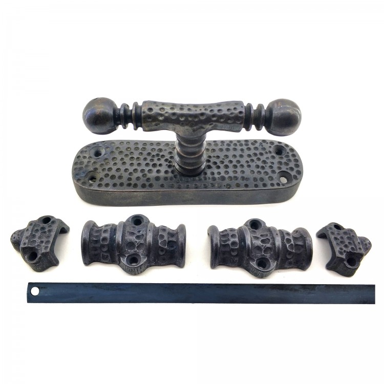 Antika Tarz Dekoratif Pirinç Üstten İspanyolet - 133x40 mm, Oksit Antika Tarz Dekoratif Pirinç Üstten İspanyolet - 133x40 mm, Oksit