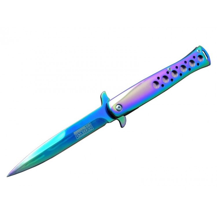 Tac-Force 1111-D Titanyum Gökkuşağı Kamp Çakı 23 cm - Metal Sap, Yarı Otomatik Tac-Force 1111-D Titanyum Gökkuşağı Kamp Çakı 23 cm - Metal Sap, Yarı Otomatik