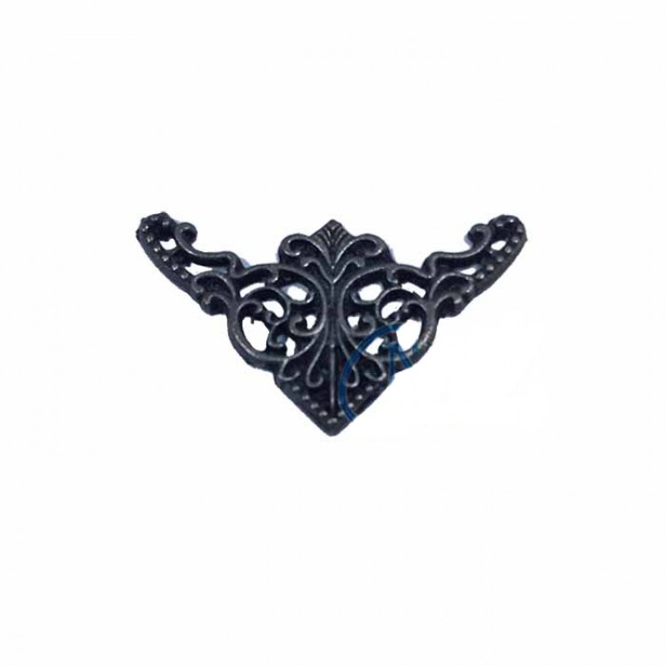 Decorative Corner Trim, Corner Piece - Small, 19x34mm, Antique Finish, 1 Piece