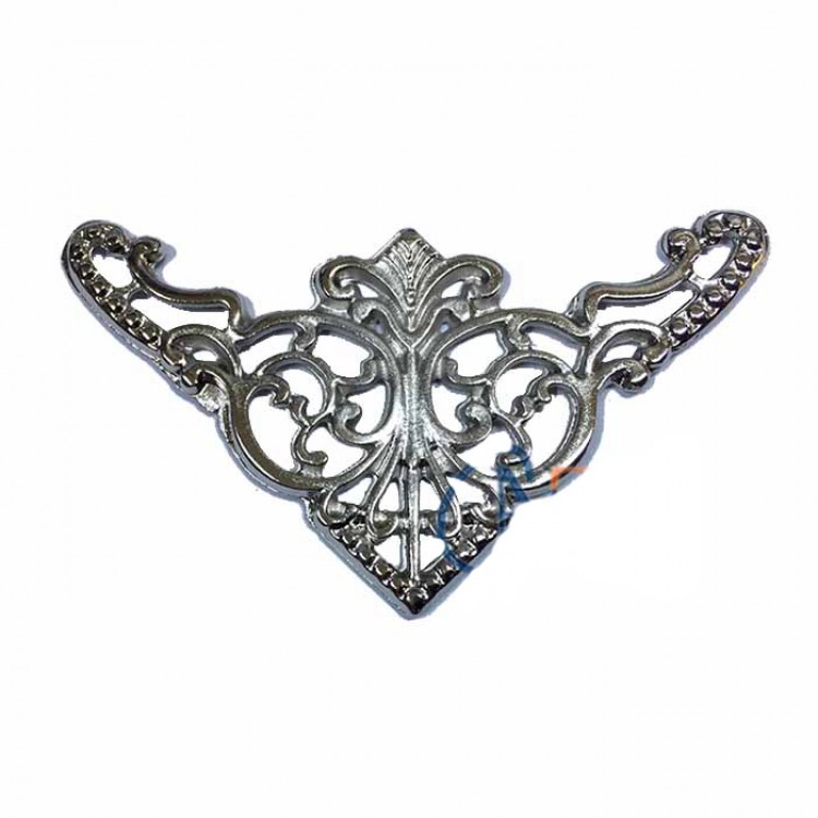 Dekoratif Köşe Süsü, Köşelik - Büyük, 31x55mm, Nikel, 100 Adet Dekoratif Köşe Süsü, Köşelik - Büyük, 31x55mm, Nikel, 100 Adet