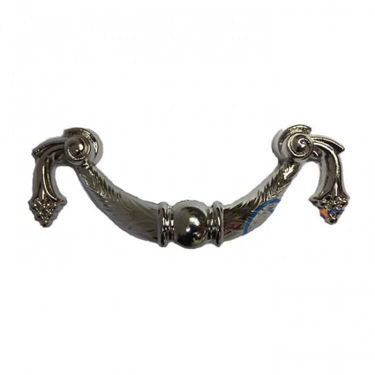 Dekoratif Zamak Üzümlü Kulp - 64mm, Nikel, 100 Adet Dekoratif Zamak Üzümlü Kulp - 64mm, Nikel, 100 Adet