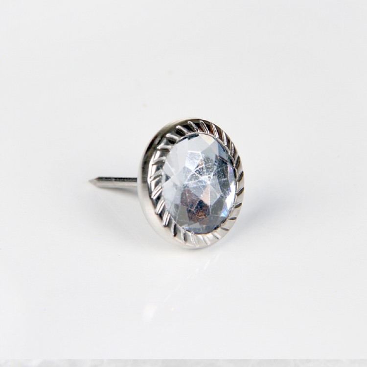 Febko Dekoratif Parlak Taşlı Kabara Raptiye 17 mm - 50 adet