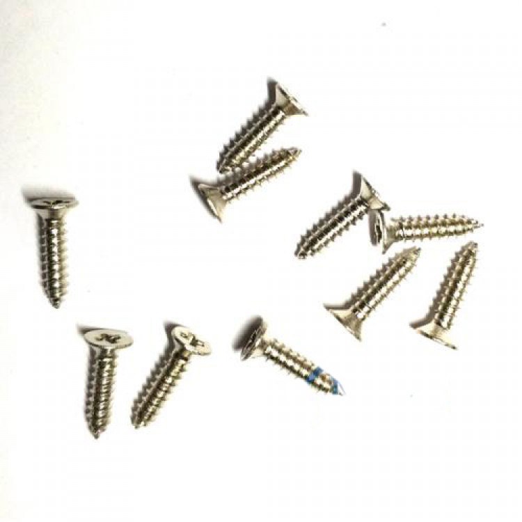 Clip, Hinge, Foot, Wood, Particle Board Screw 2.2x9.5mm - Nickel 100 Pieces