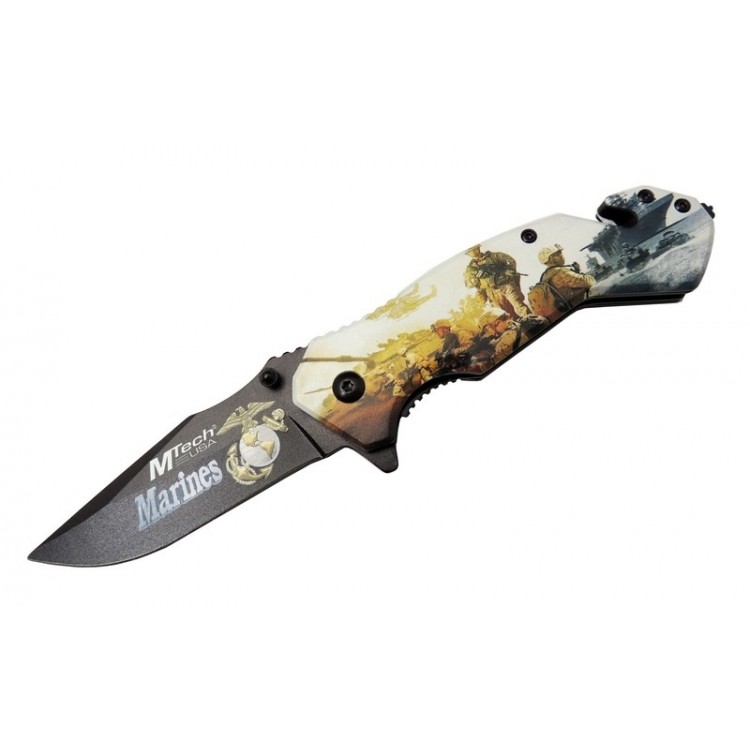 4 23 2 Marines Kurtarma / Kamp Çakı 20cm - Yarı Otomatik, Cam Kırma Ve İp Kesme Aparatlı 4 23 2 Marines Kurtarma / Kamp Çakı 20cm - Yarı Otomatik, Cam Kırma Ve İp Kesme Aparatlı