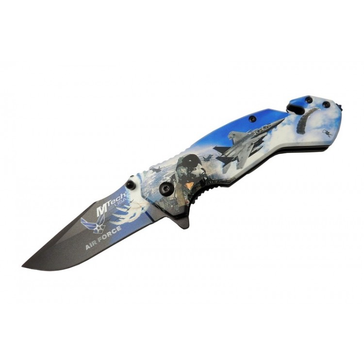 4 23 4 Air Force Kurtarma / Kamp Çakı 20cm - Yarı Otomatik, Cam Kırma Ve İp Kesme Aparatlı 4 23 4 Air Force Kurtarma / Kamp Çakı 20cm - Yarı Otomatik, Cam Kırma Ve İp Kesme Aparatlı