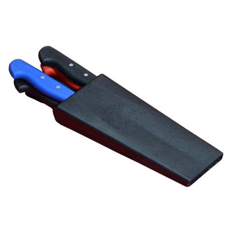 Plastik Bıçak Kütüklüğü 4 lü - Kırmızı, Plastik Bıçak Çanta