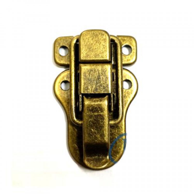 Sandık, Kutu Klipsi, Ön Kilidi - 48x30mm, Antik, 1 Adet