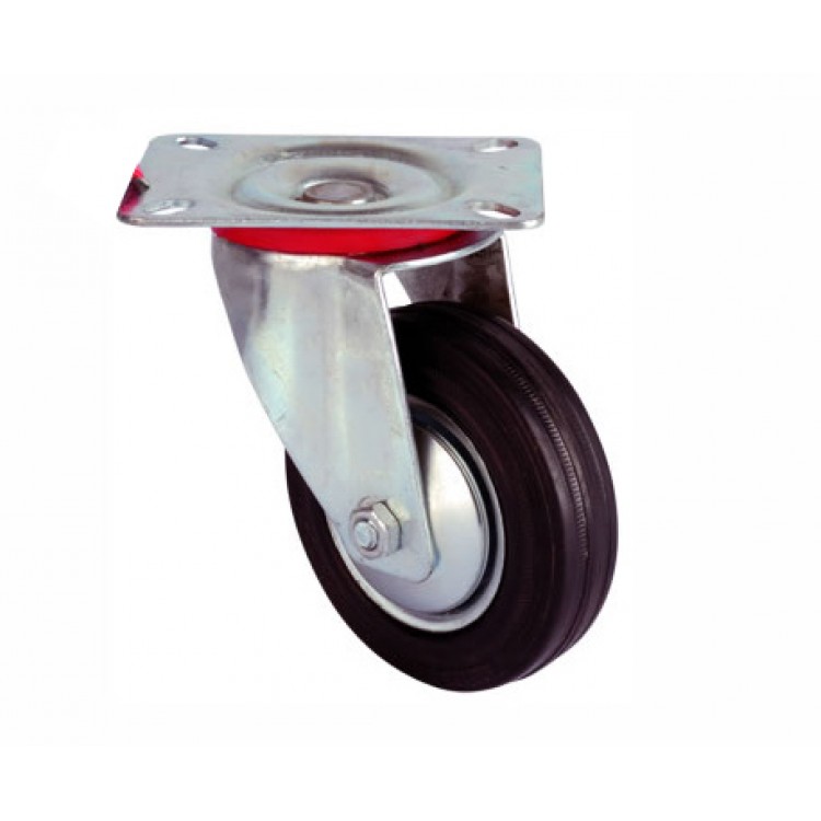 Servis Tekeri - Tablalı Siyah Döner - Çap 150 mm Servis Tekeri - Tablalı Siyah Döner - Çap 150 mm