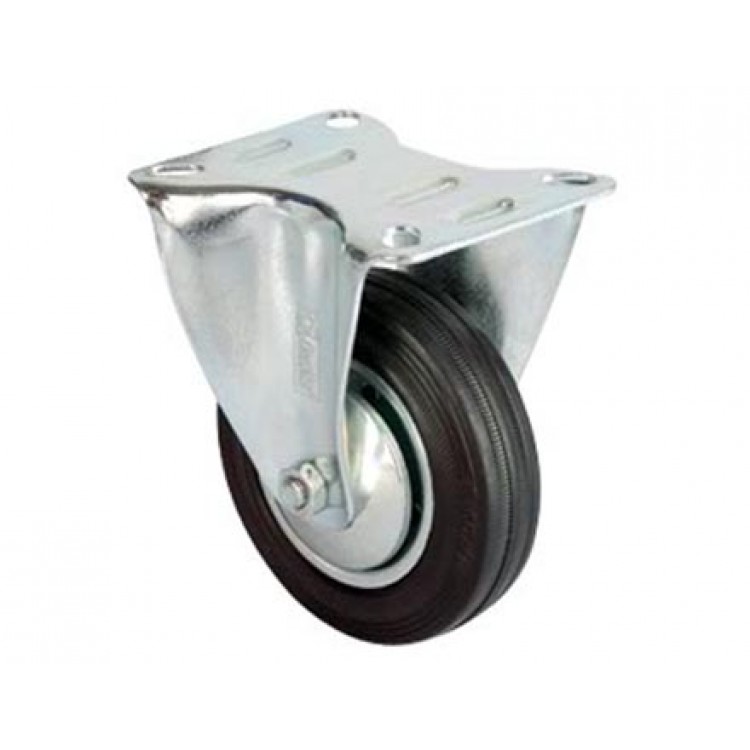 Servis Tekeri - Tablalı Siyah Sabit - Çap 80 mm Servis Tekeri - Tablalı Siyah Sabit - Çap 80 mm