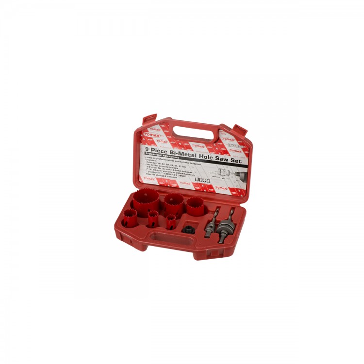 Bi-Metal Drill Bit Set - 13-piece set (19-64 mm), for Wood, with Case Bi-Metal Drill Bit Set - 13-piece set (19-64 mm), for Wood, with Case