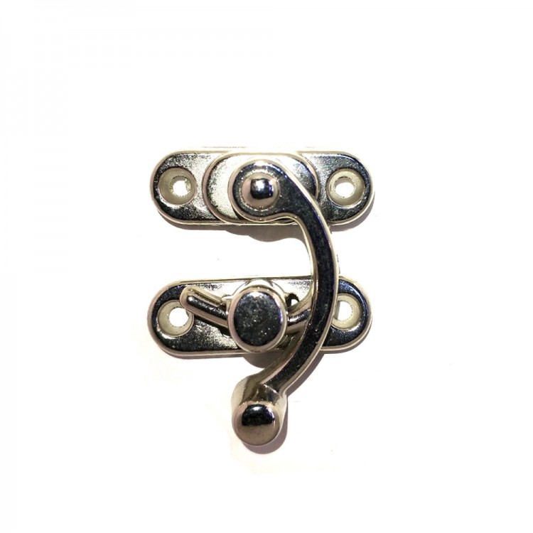 Yay Gözü, Ahşap Kutu Klipsi - Büyük 37x45 mm, Nikel, 1 Adet Yay Gözü, Ahşap Kutu Klipsi - Büyük 37x45 mm, Nikel, 1 Adet