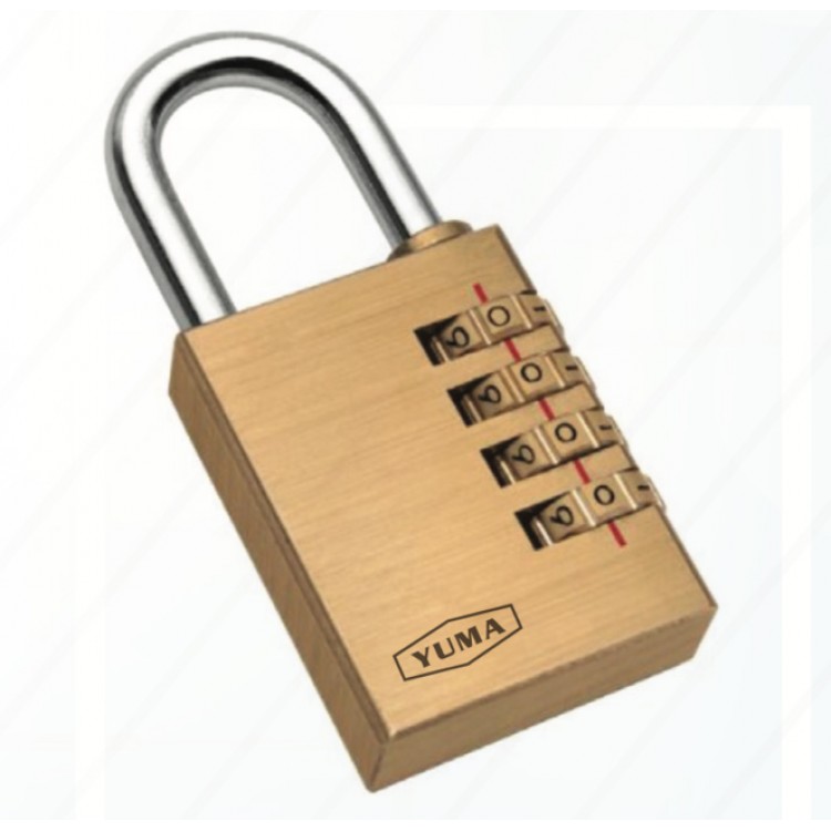 Pirinç Şifreli Asma Kilit - 4 Basamaklı 50mm