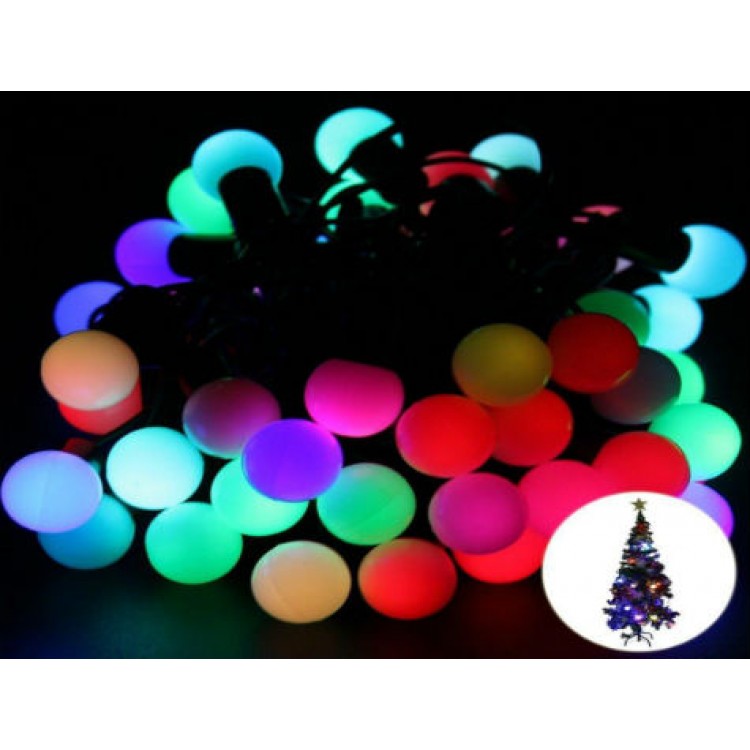 5 Meter 28 Led Plug RGB Mini Ball Led Black Cable 5 Meter 28 Led Plug RGB Mini Ball Led Black Cable