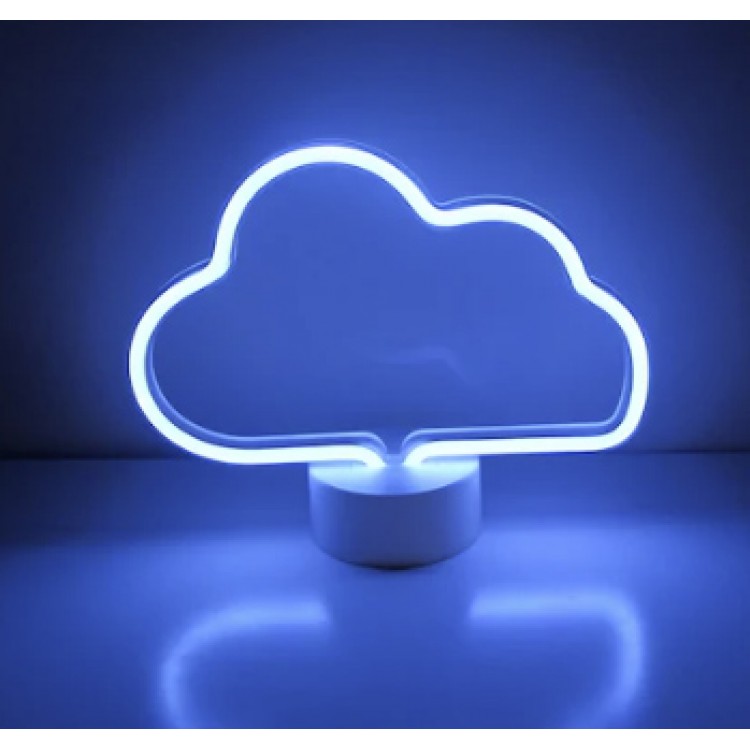 Neon Cloud Table Night Light USB+Battery