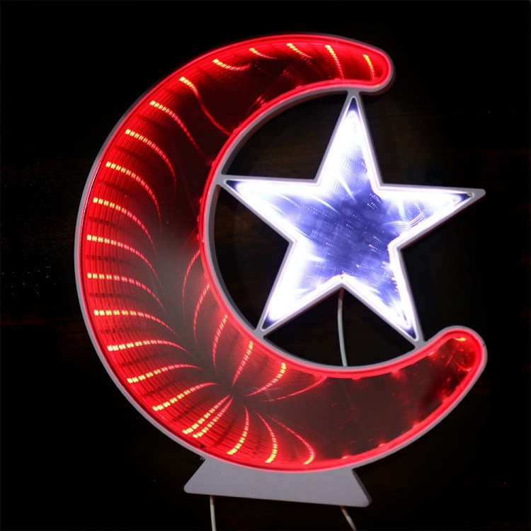 Crescent and Star Light Panel Turkish Flag Bm-079 Crescent and Star Light Panel Turkish Flag Bm-079