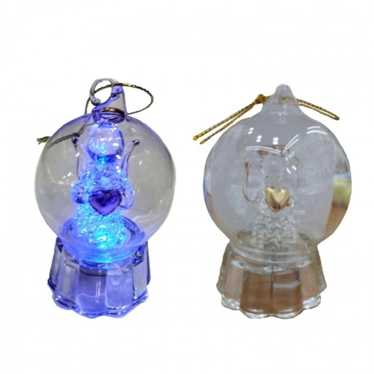 Lighted Globe with Angel Figure