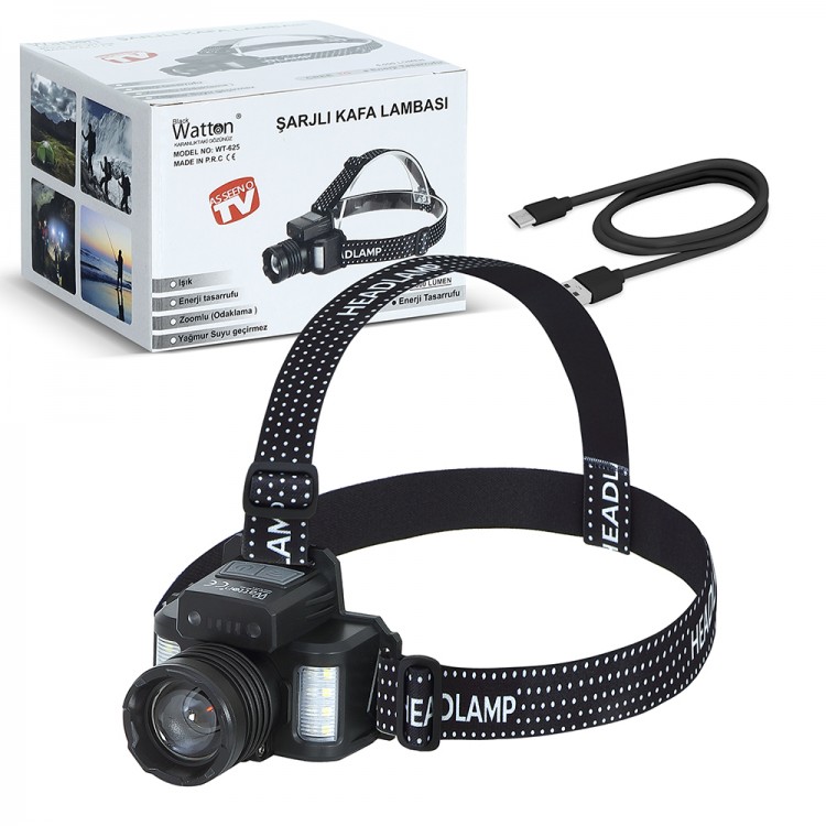 Sensörlü Cree TG Led Şarjlı Kafa Lambası WT-625 Sensörlü Cree TG Led Şarjlı Kafa Lambası WT-625