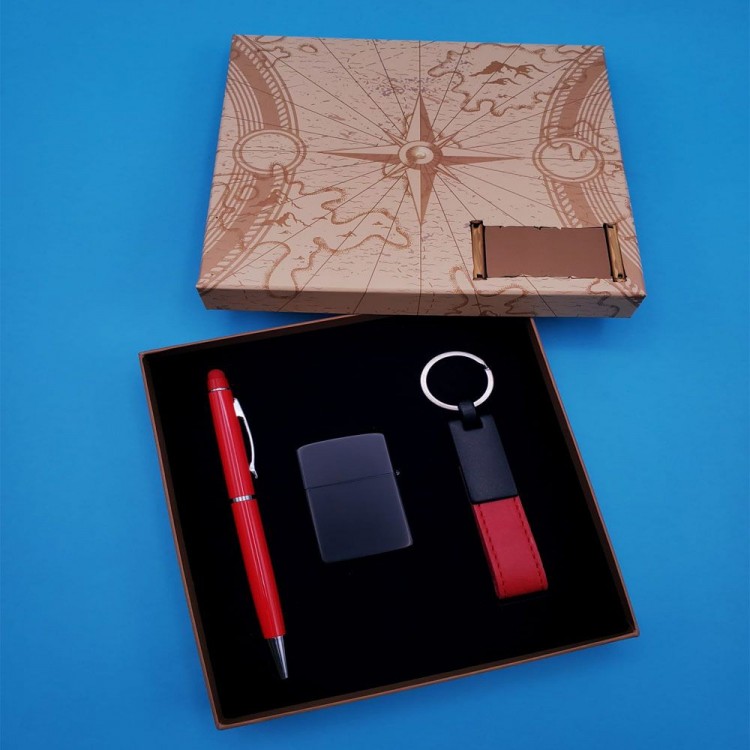 Keyring Lighter and Pen Gift Set