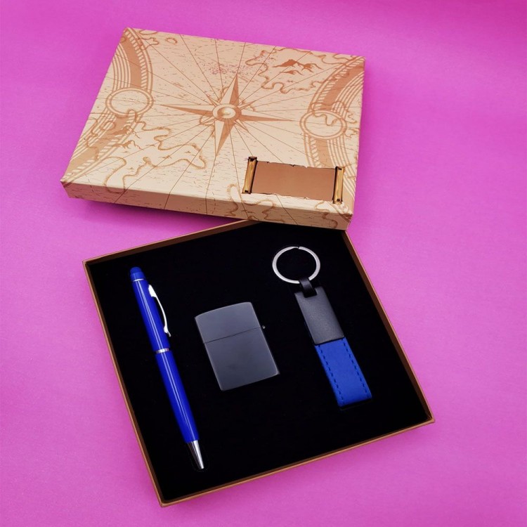 Permanent Pen Lighter Keychain Set