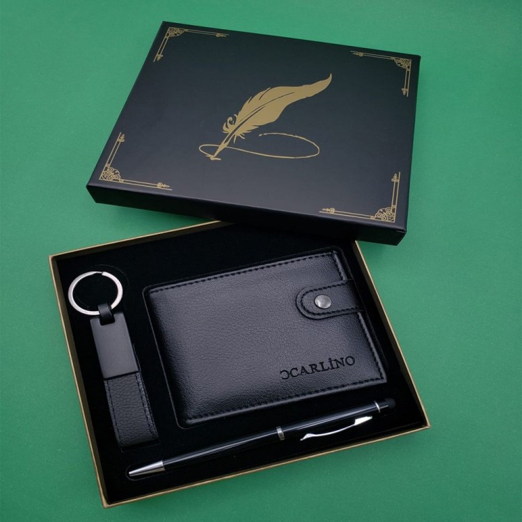 Permanent Pen Wallet and Keychain Black