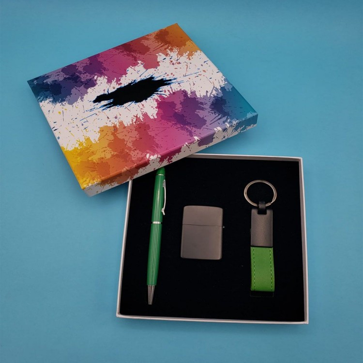 Pen Keychain Lighter Green Set