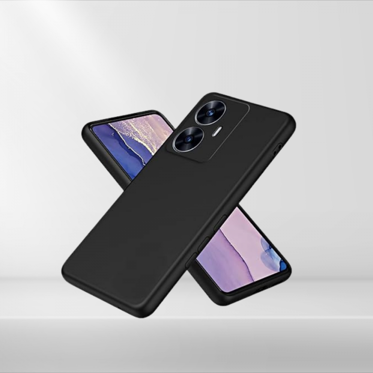 REALME C55 RUBBER SILICONE CASE BLACK