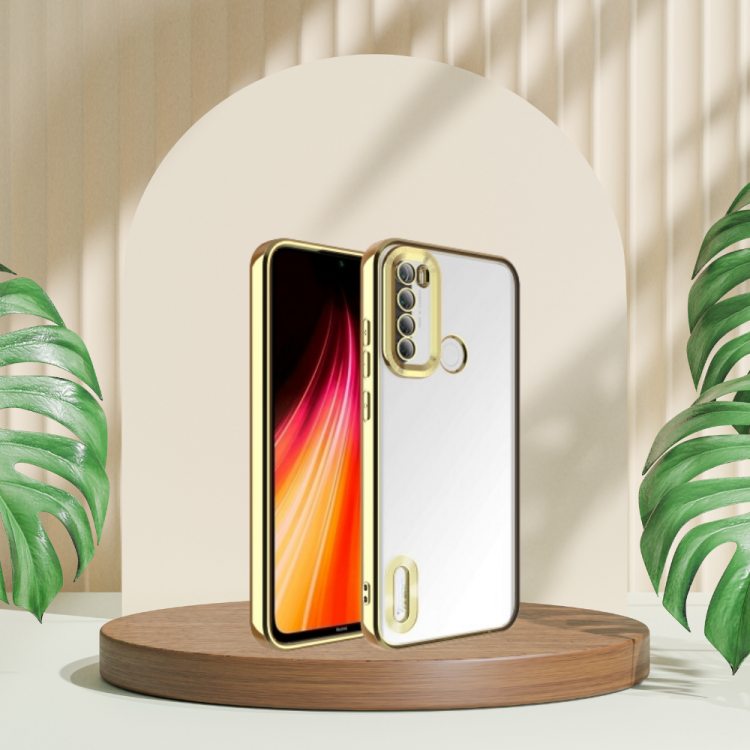 XIAOMI REDMI NOTE 8 SIDE COLORED LENS PROTECTED LOGO DISPLAYING MEGA CASE GOLD