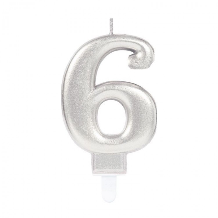 6-Digit Candle Silver Color 6-Digit Candle Silver Color