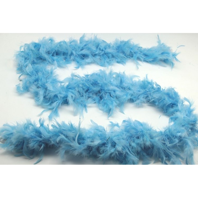Baby Blue Fluffy Otriş Boa Decorative Feather 180 cm