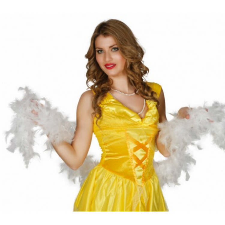 White Fluffy Otriş Boa Decorative Feather 180 CM