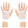 White Short Knitted Gloves