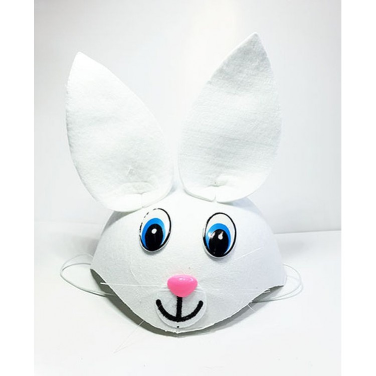 White Rabbit Ears Hat Animal Hat White Rabbit Ears Hat Animal Hat