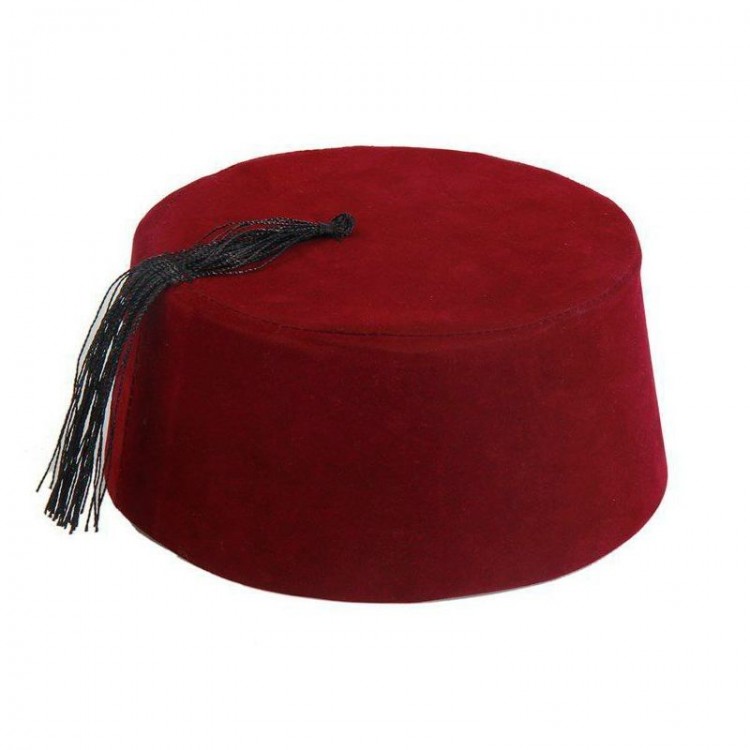 Burgundy Ottoman Fez Waiter Size 8 No. 12-13 Years