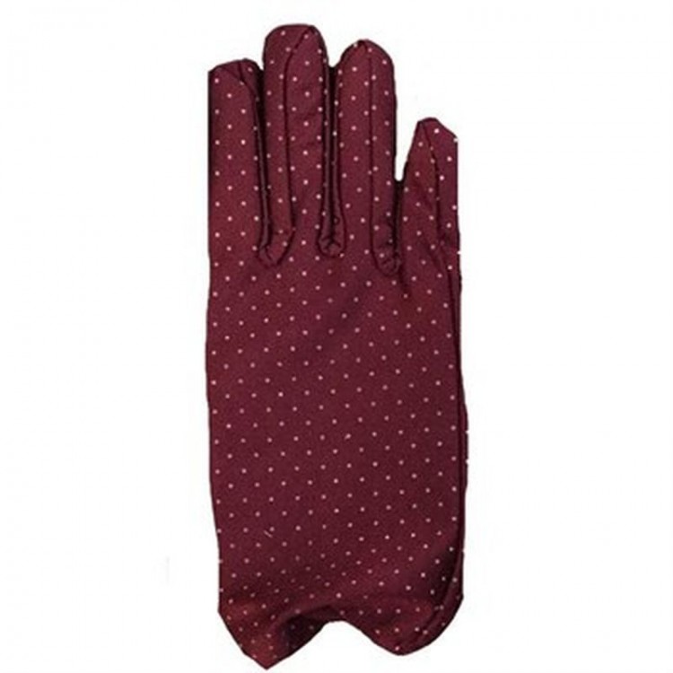 Burgundy Color Pointed Children's Gloves