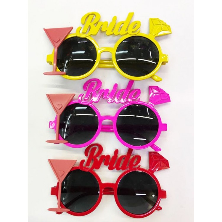 Bride To Be Glasses 3 Colors 3 Pieces