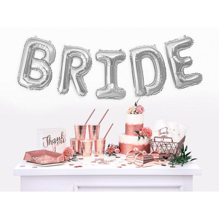 Bride-to-Be Bachelorette Party Foil Balloon, Silver Color, 100 cm