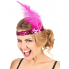Fuchsia Color Fuzzy Charleston Hair Band