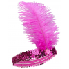 Fuchsia Color Fuzzy Charleston Hair Band
