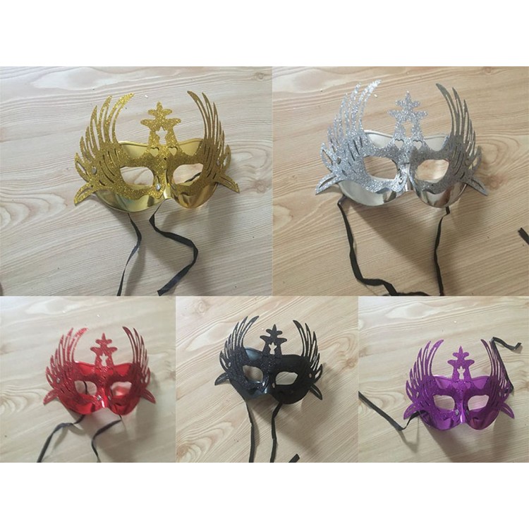 Deer Party Mask Assorted Colors 12 Pieces