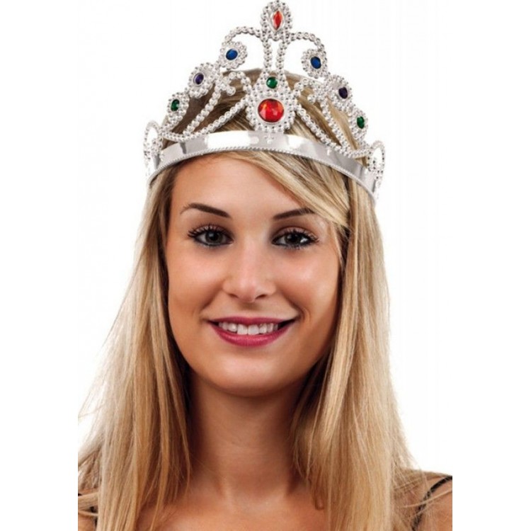 Silver Color Plastic Princess Crown Queen Crown 60 cm Silver Color Plastic Princess Crown Queen Crown 60 cm